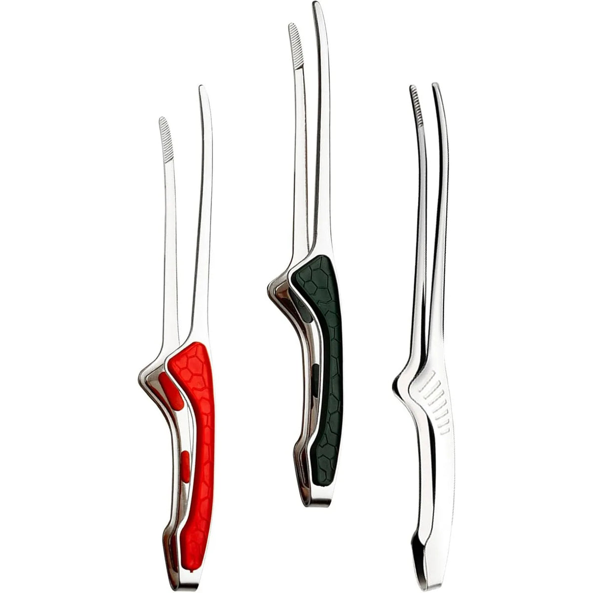 Stainless Steel Non-Slip BBQ Tongs for Serving and Cooking