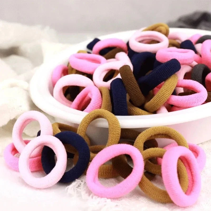 200-1000pcs Colorful Nylon Elastic Hair Ties for Women and Girls