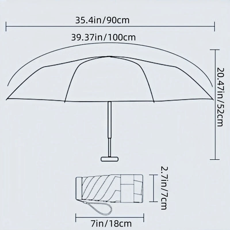 Mini Pocket UV Protection Folding Capsule Umbrella