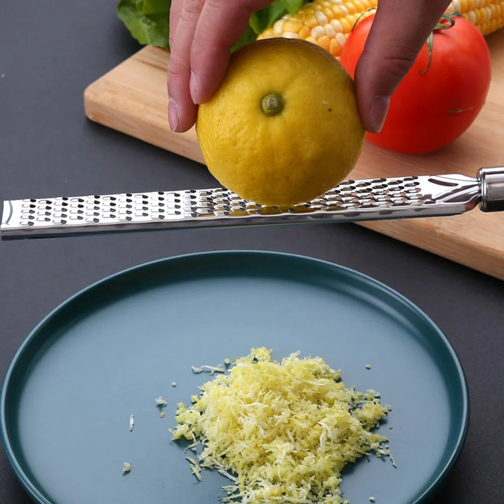 20cm Stainless Steel Kitchen Grater for Cheese, Citrus, and Garlic