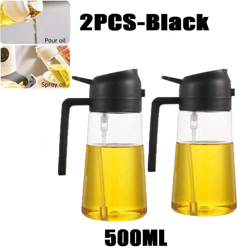 Oil Spray Bottle for Cooking and BBQ - 200/300/500ml Plastic Sprayer