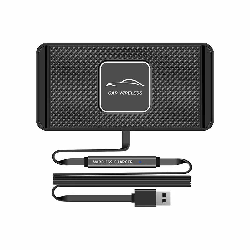 Universal Fast Wireless Car Charging Pad with USB Cable