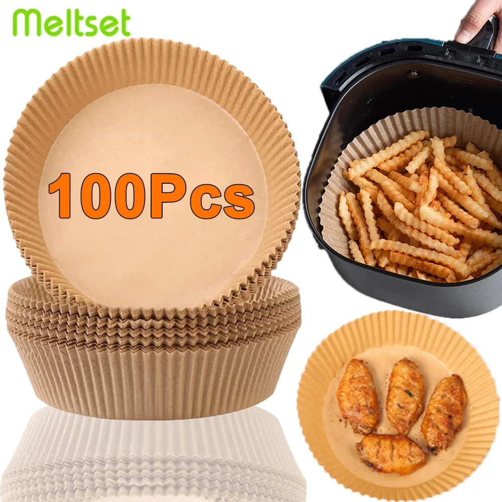 Disposable Non-Stick Round Air Fryer Paper Liners