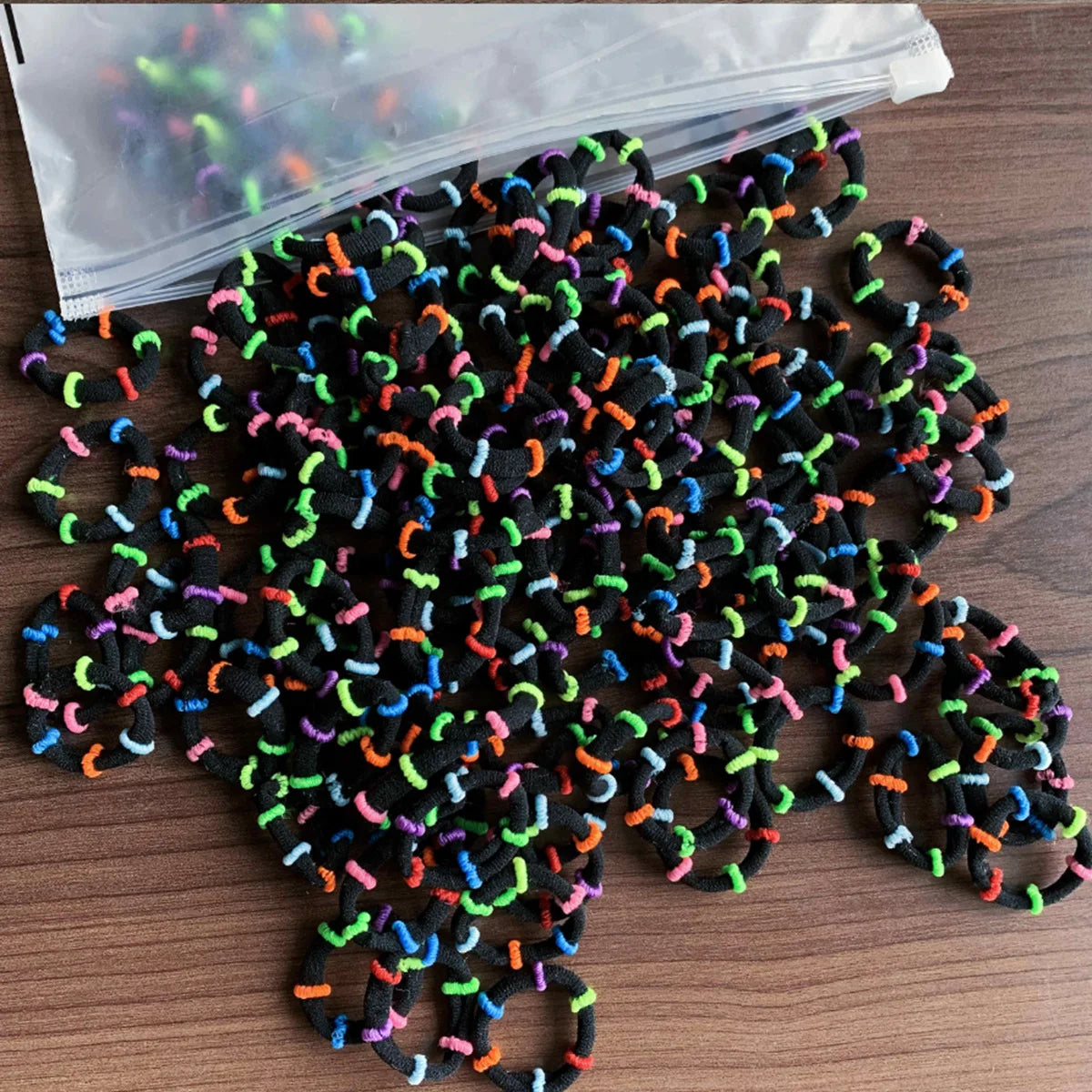 50/100Pcs Colorful Nylon Elastic Hair Ties for Kids