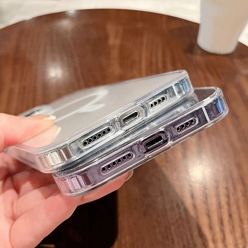 Magnetic Transparent Shockproof Case for iPhone 11-16 Series