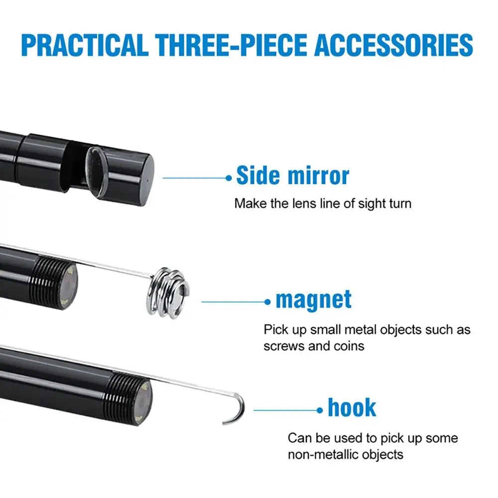 5.5mm USB Type-C Endoscope for Android, IP67 Waterproof Inspection Camera with 6 LEDs