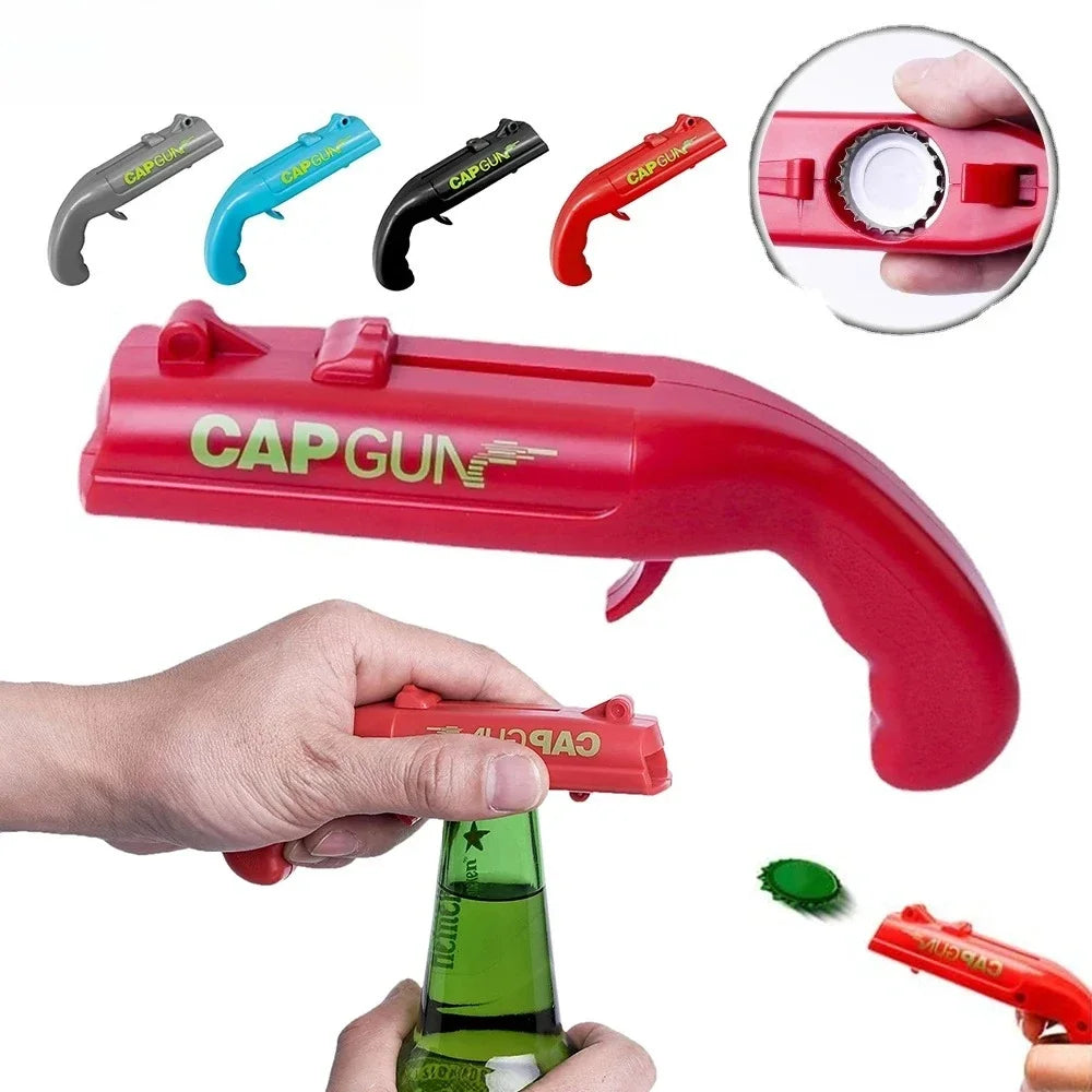 Cap Gun Beer Bottle Opener and Launcher