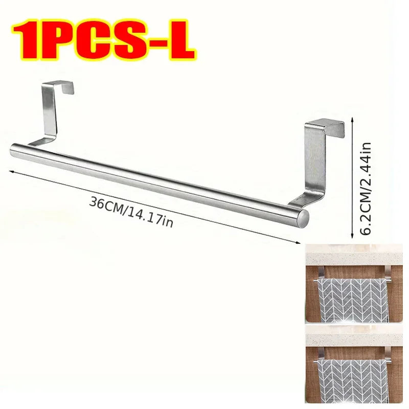 Extendable No-Drill Over-Door Towel Rail for Kitchen and Bathroom