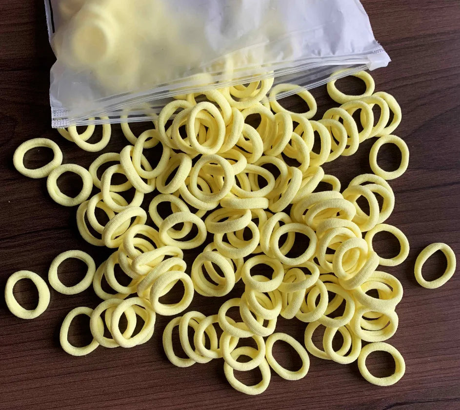 50/100Pcs Colorful Nylon Elastic Hair Ties for Kids
