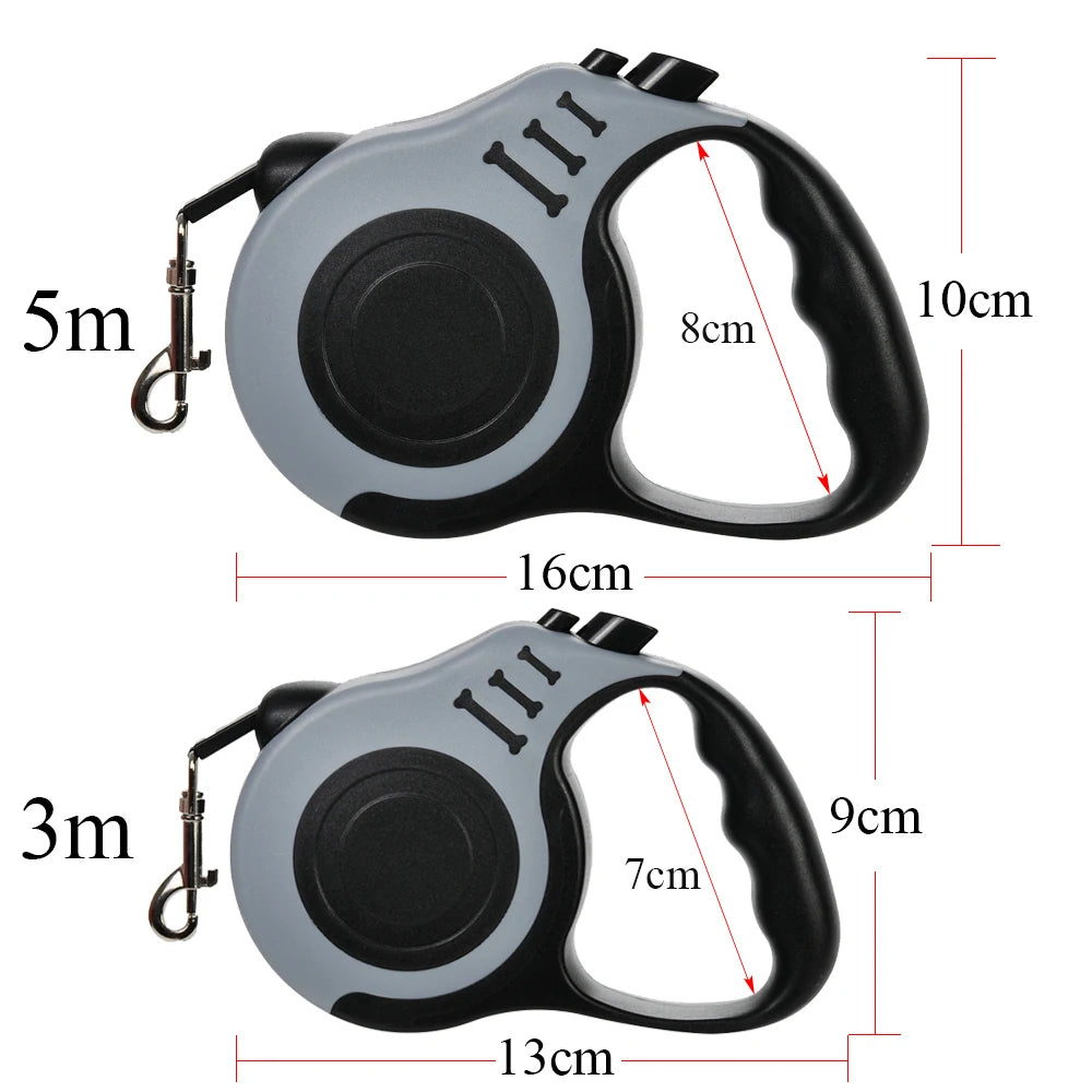 Retractable Durable Nylon Dog Leash for Small to Large Pets (3m/5m)