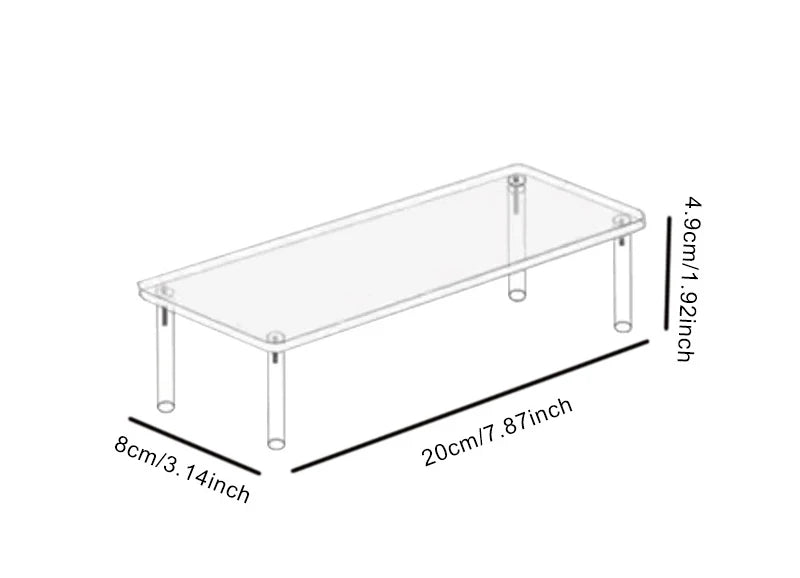 Clear Acrylic Tiered Display Riser for Figures and Cupcakes