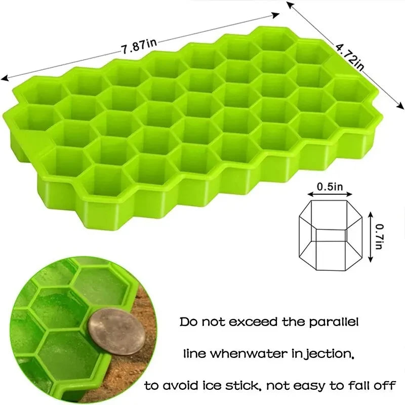 Honeycomb 37-Lattice Ice Cube Tray Maker