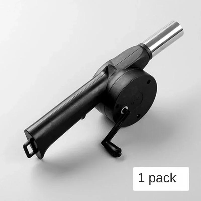 Portable Hand-Crank BBQ Blower Tool