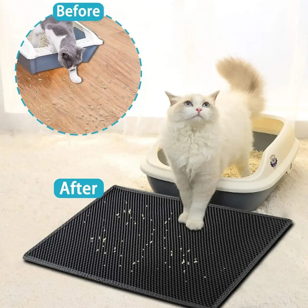 Double Layer Waterproof Non-Slip Cat Litter Mat