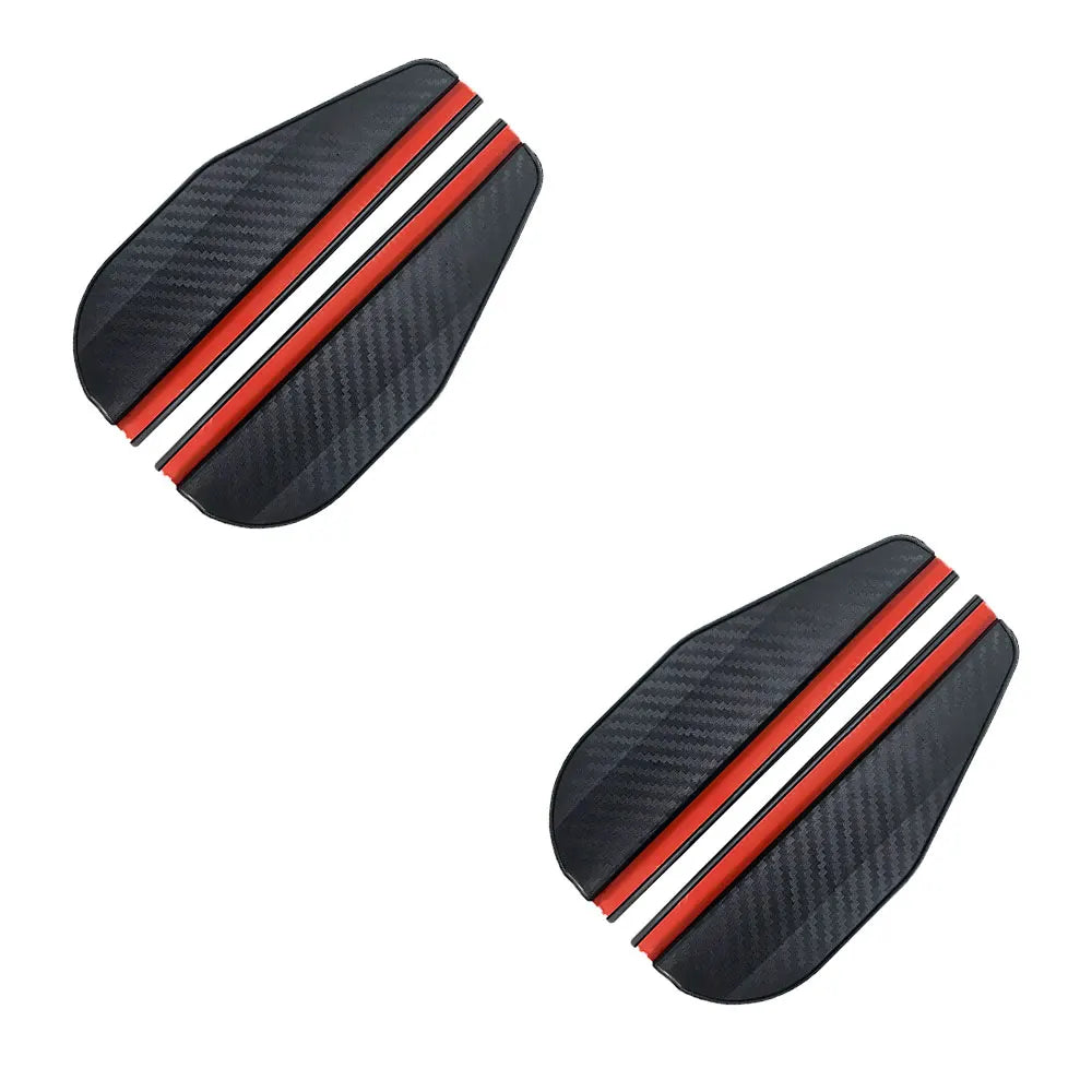2pcs Carbon Fiber Car Rearview Mirror Rain Eyebrows
