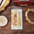 Vintage Oil Painting Metal Bookmark with Hollow Hot Stamping and Long Tassel