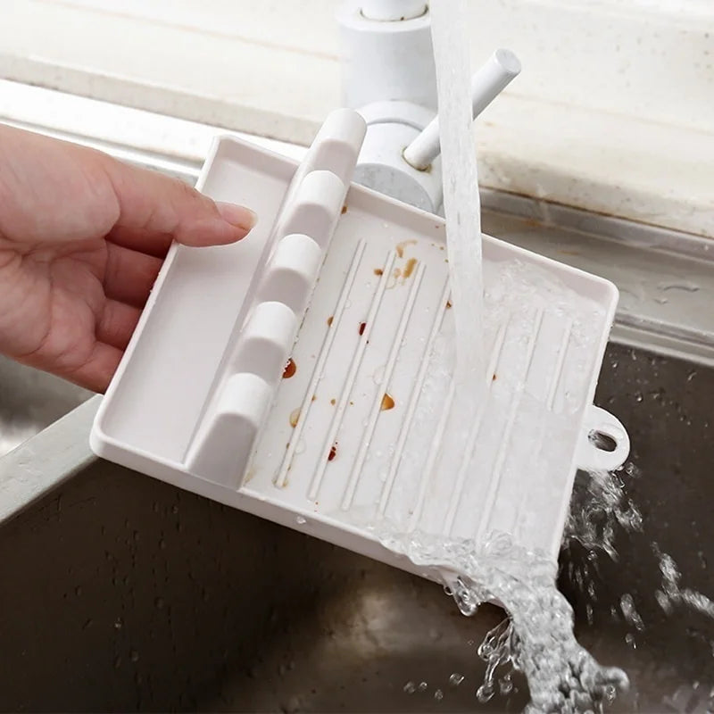 Non-slip Plastic Kitchen Spatula and Spoon Rest Organizer