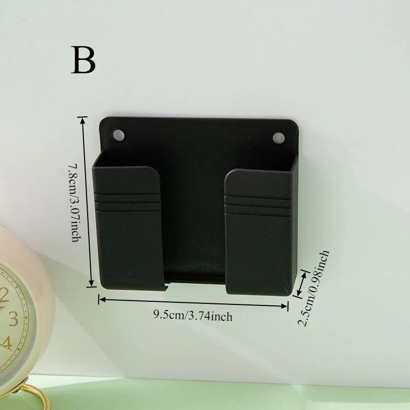 Wall-Mounted Remote Control and Phone Holder