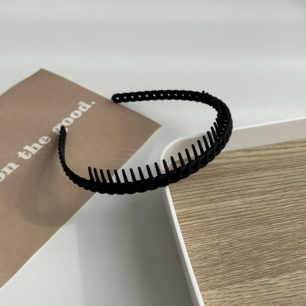 Multicolor Wave Toothed Frosted Hairbands for Women and Girls