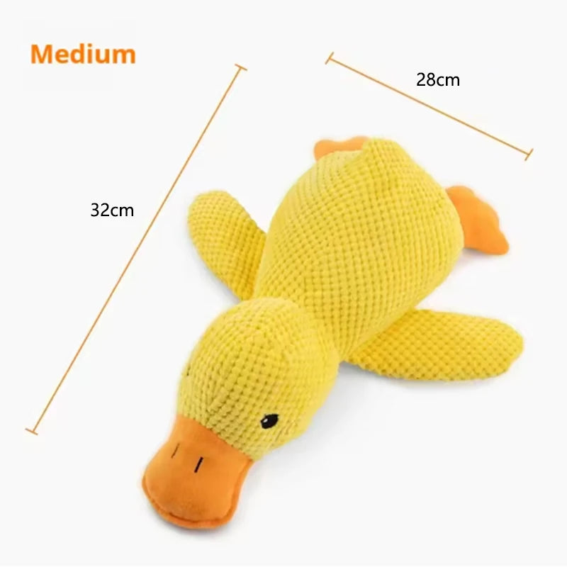 Interactive Little Yellow Duck Plush Dog Toy