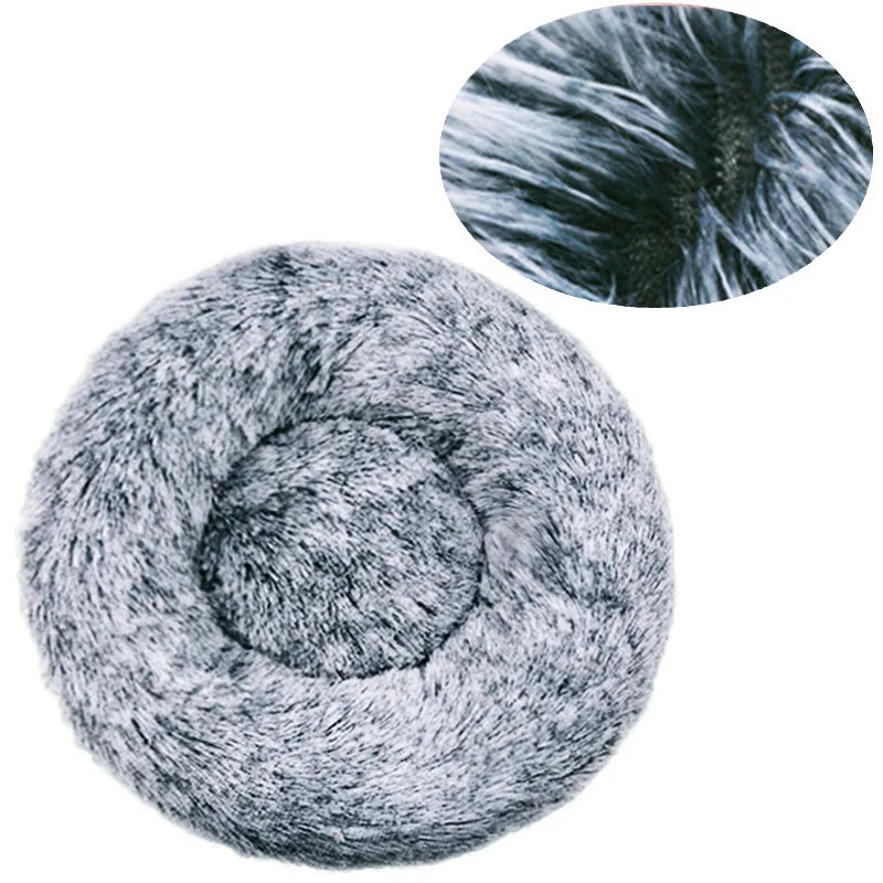 Super Soft Round Plush Pet Bed for Dogs and Cats