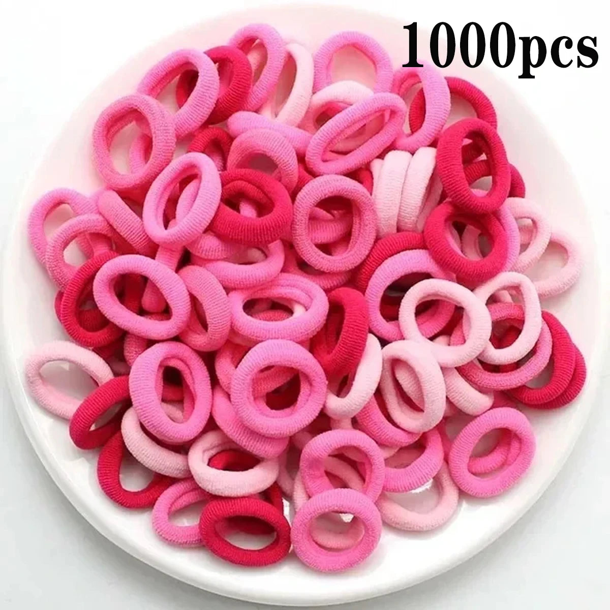 200-1000pcs Colorful Nylon Elastic Hair Ties for Women and Girls