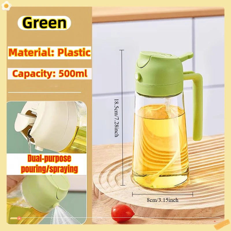Oil Spray Bottle for Cooking and BBQ - 200/300/500ml Plastic Sprayer
