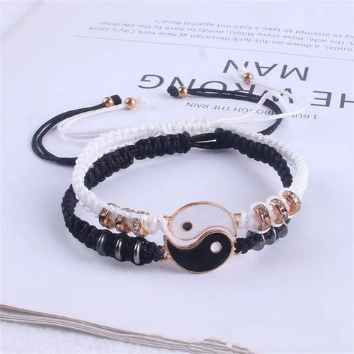 2-Piece Adjustable Tai Chi Couple Bracelet Set
