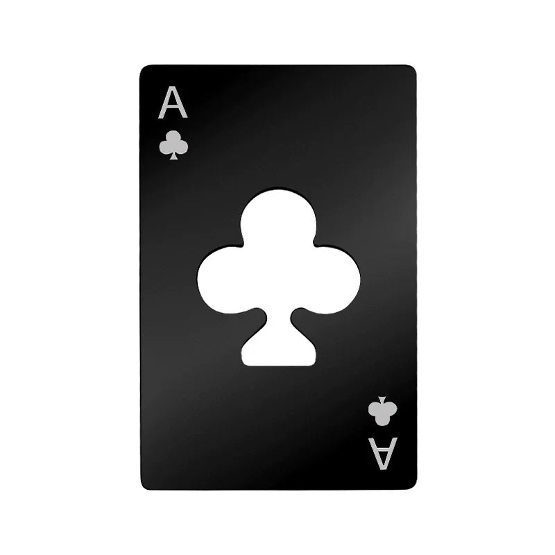 Stainless Steel Ace of Spades Credit Card Bottle Opener