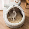 Cartoon Foldable Deep Sleep Cat Bed with Removable Washable Mat