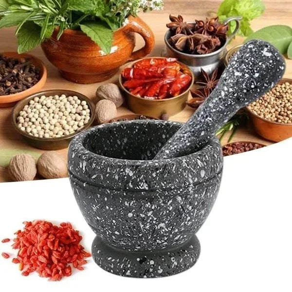 Resin Mortar and Pestle Set for Grinding Herbs and Spices