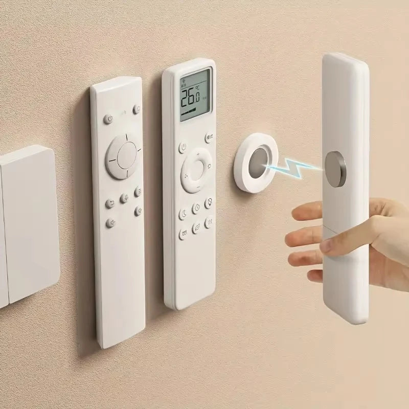 Magnetic Wall Mount Remote Control Holder - No Drill Space-Saving Design