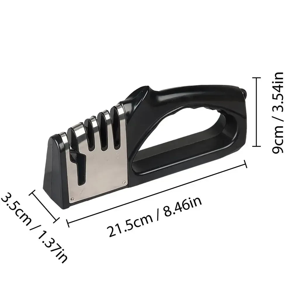 4-Segment Multifunctional Knife Sharpener with Non-Slip Base