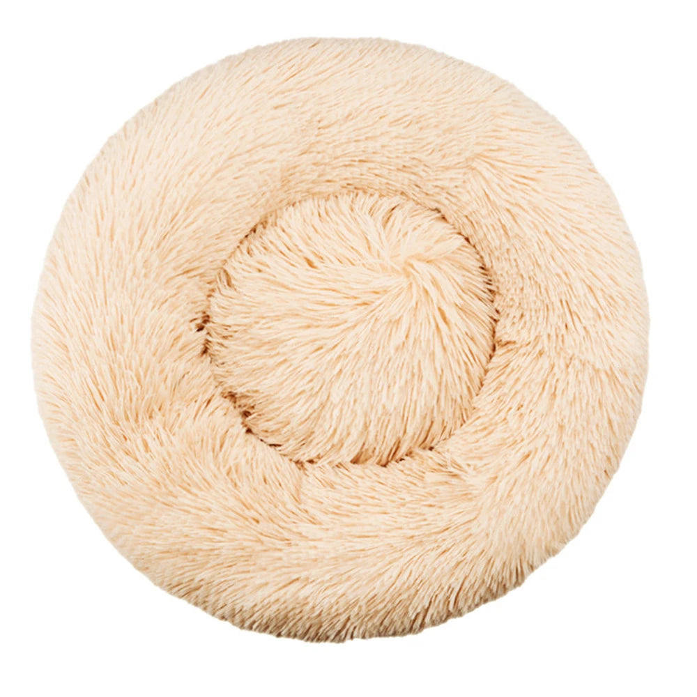 Super Soft Round Plush Pet Bed for Dogs and Cats