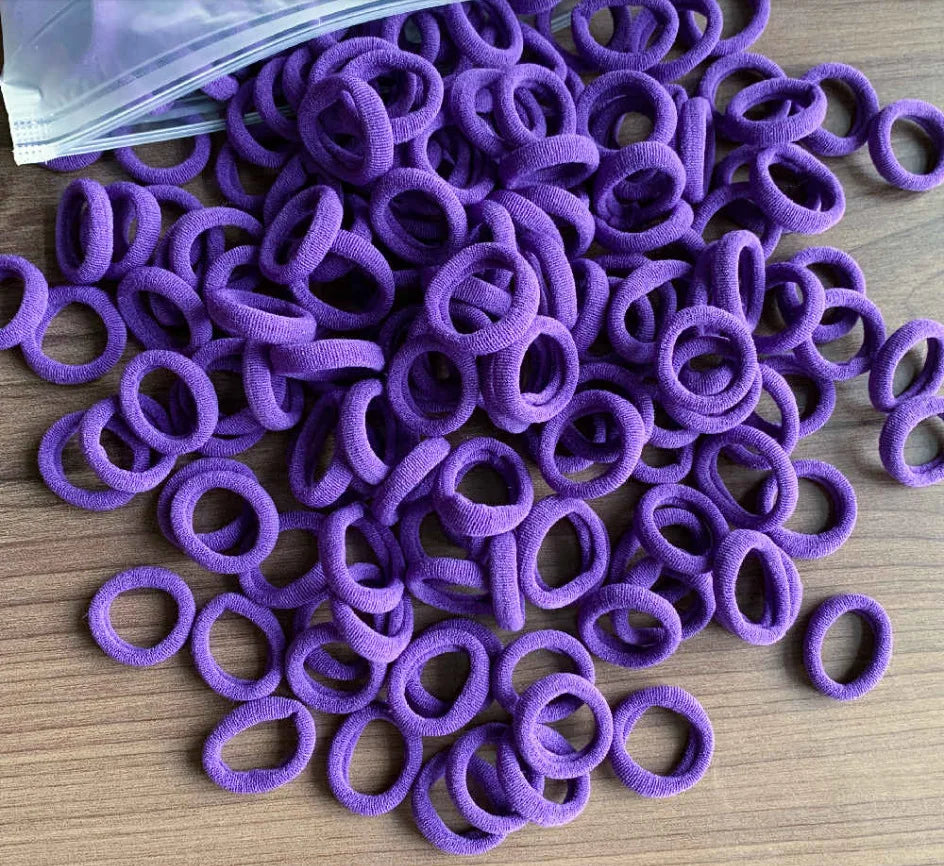 50/100Pcs Colorful Nylon Elastic Hair Ties for Kids