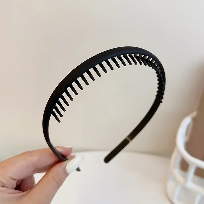 Multicolor Wave Toothed Frosted Hairbands for Women and Girls