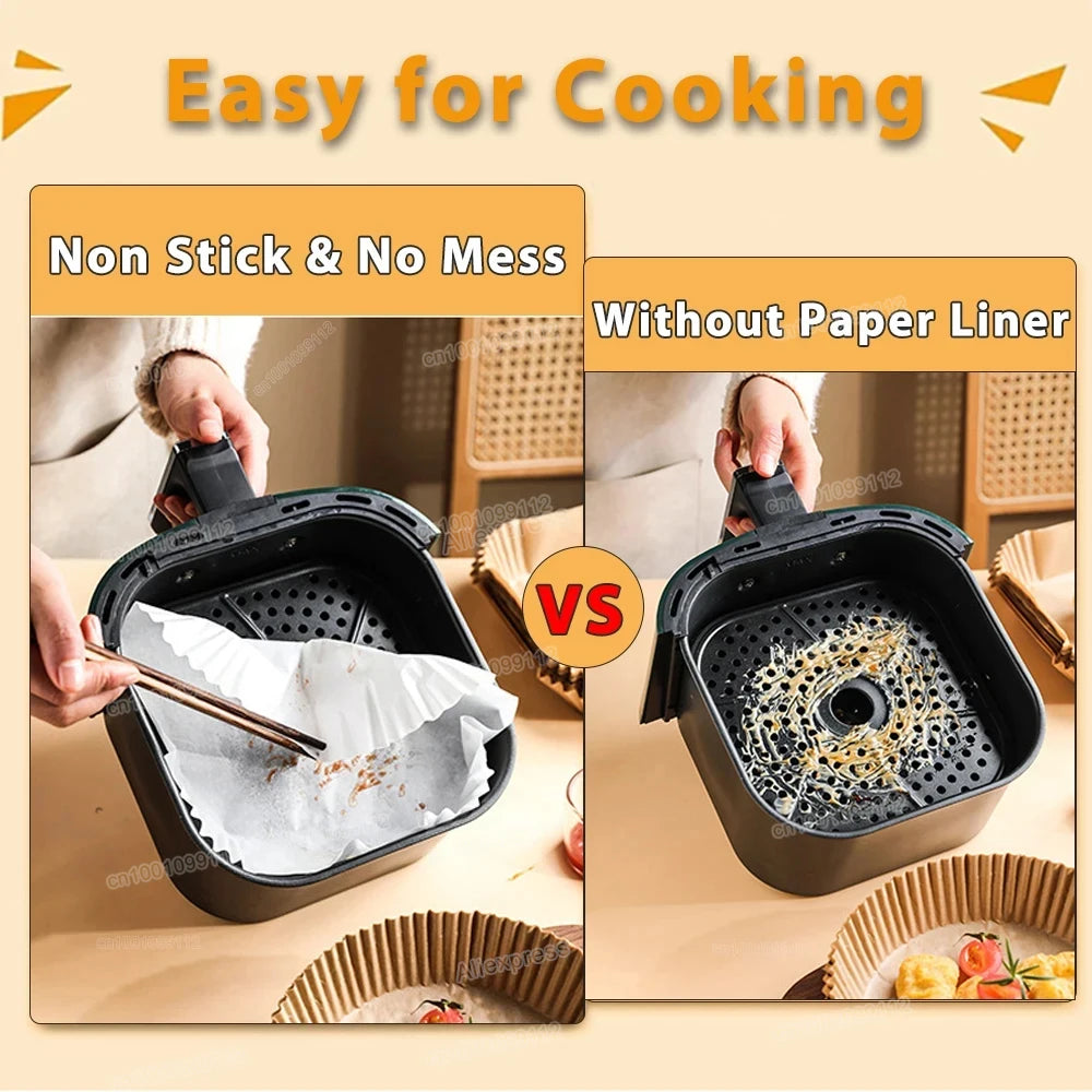 Disposable Non-Stick Round Air Fryer Paper Liners