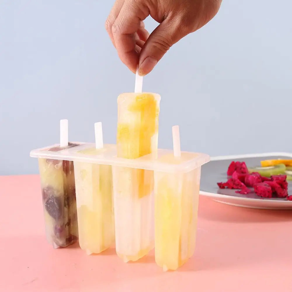 4-Cell Homemade Popsicle Mold with Lid
