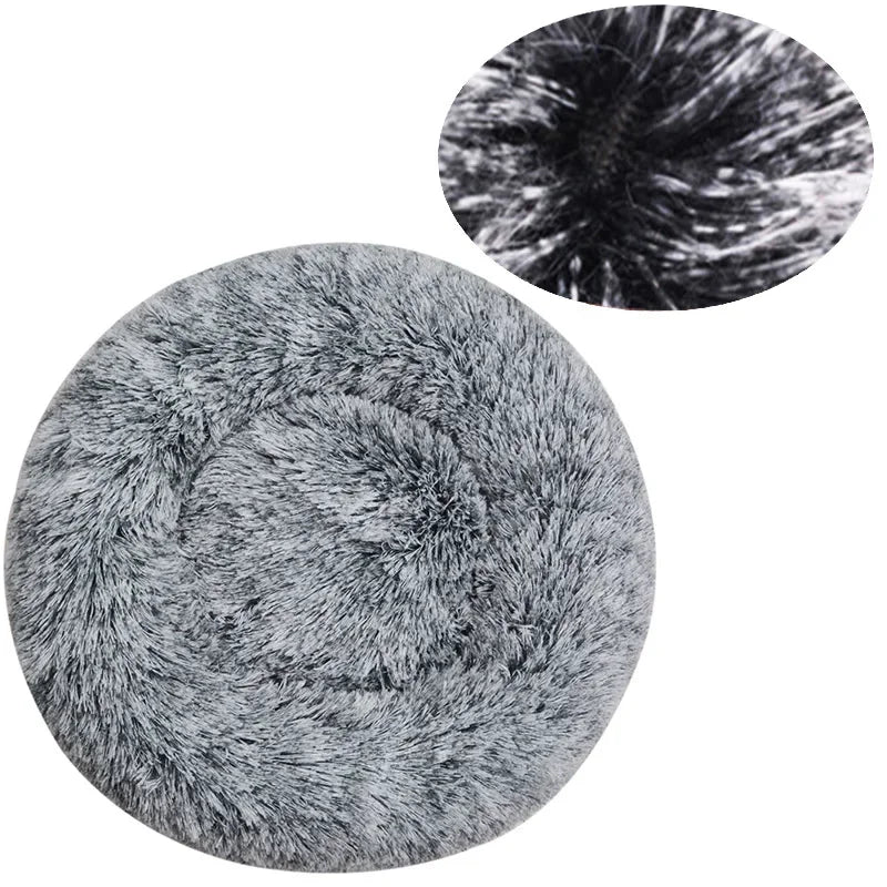 Super Soft Round Plush Pet Bed for Dogs and Cats