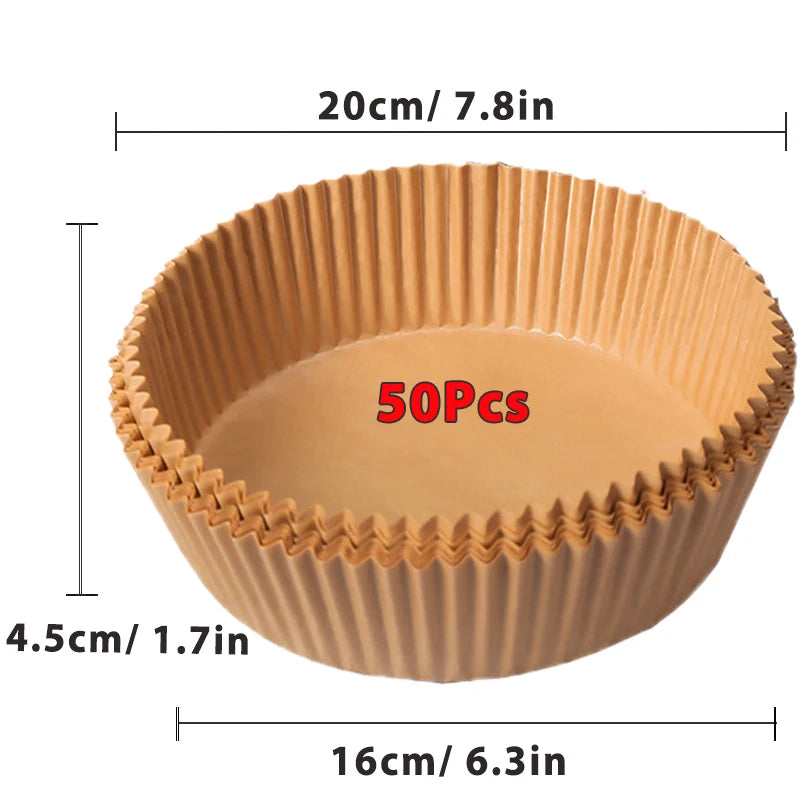 Disposable Non-Stick Round Air Fryer Paper Liners