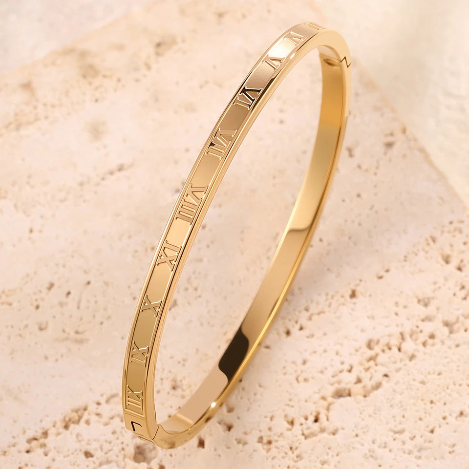ZAKOL Zirconia Inlaid Stainless Steel Stackable Bracelet Set