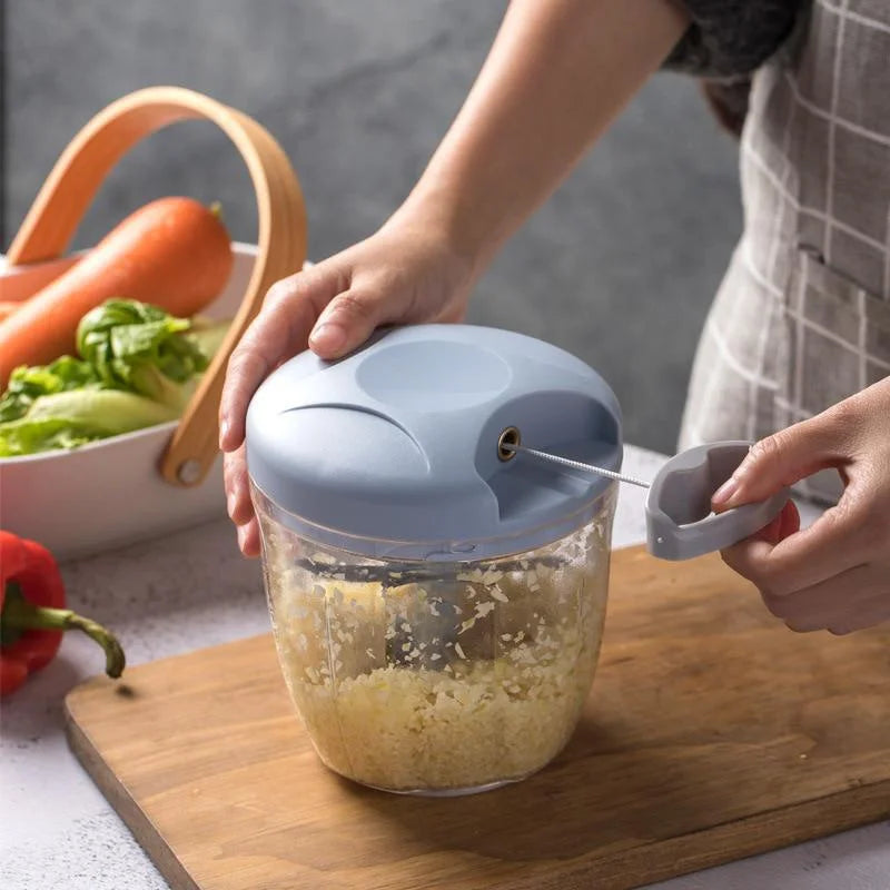 Manual Manual Meat Mincer and Vegetable Chopper with Pull Cord (500/900ML)
