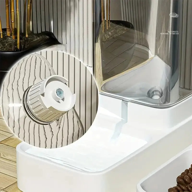 Automatic Gravity Dog Food and Water Dispenser Set
