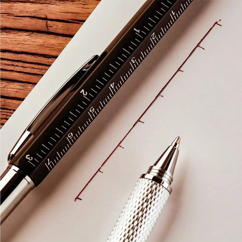 7-in-1 Multifunctional Stylus Pen with Screwdriver, Ruler, and Level Gauge