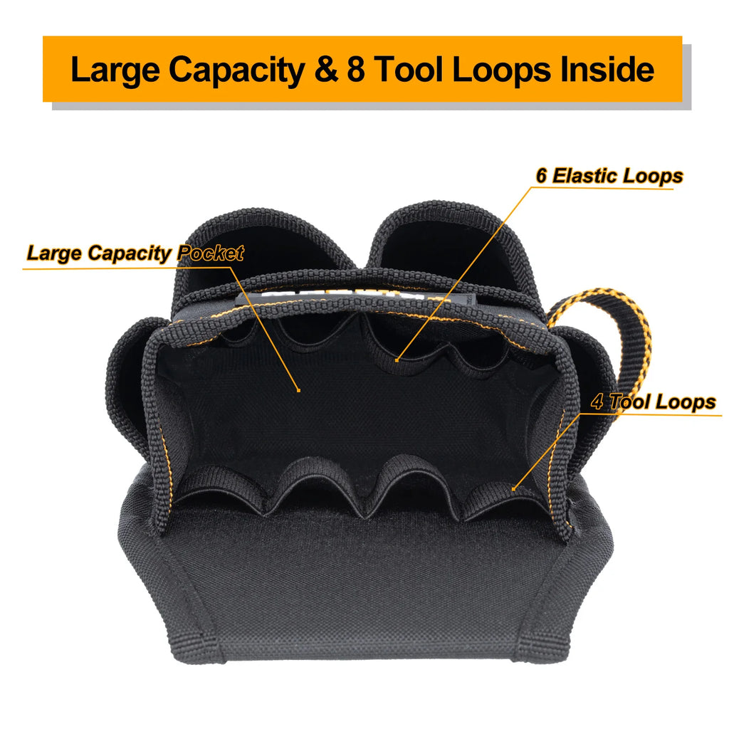 TKIGZNW Heavy-Duty Tool Pouch with Adjustable Belt and 15 Pockets