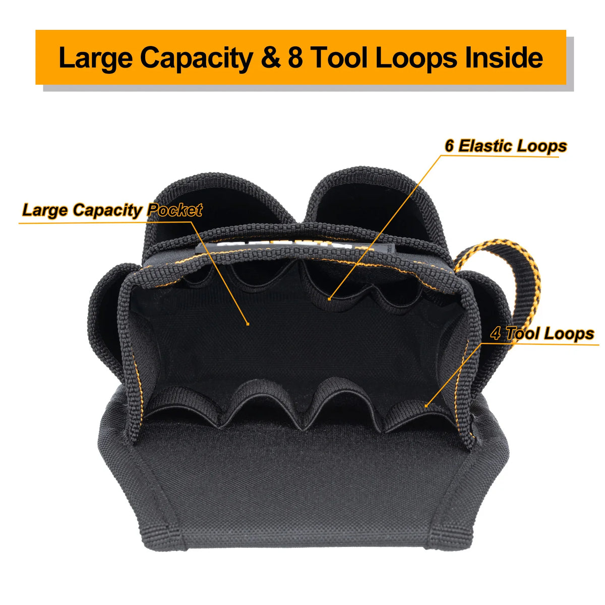 TKIGZNW Heavy-Duty Tool Pouch with Adjustable Belt and 15 Pockets