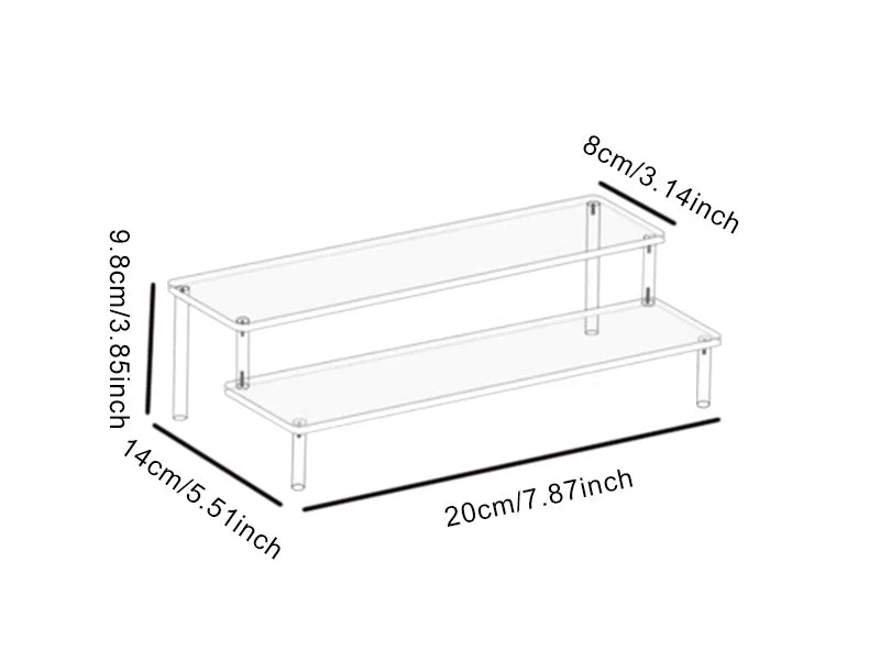 Clear Acrylic Tiered Display Riser for Figures and Cupcakes
