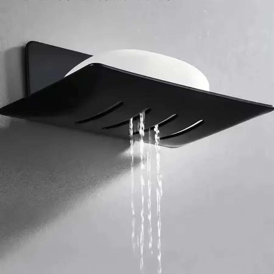 Wall-Mounted Black Carbon Steel Soap Holder