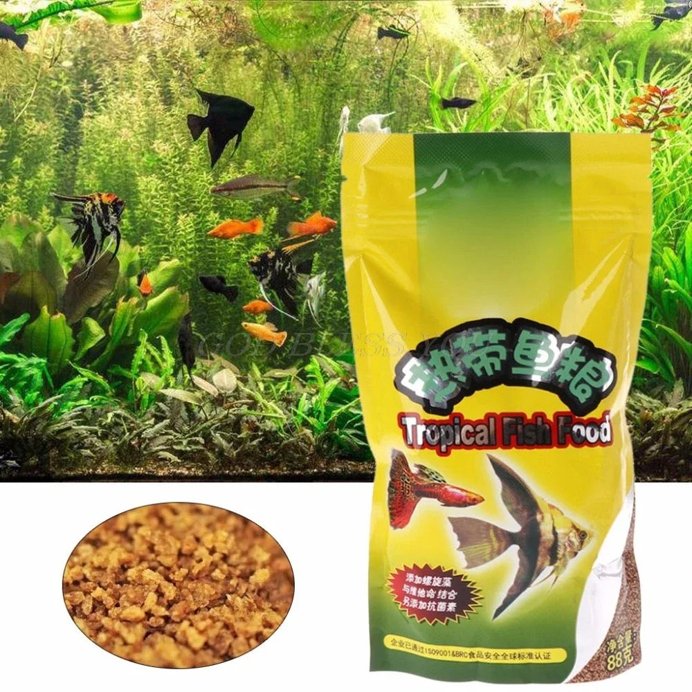 Tropical Fish Food Grain for Guppies and Small Fish - 88g