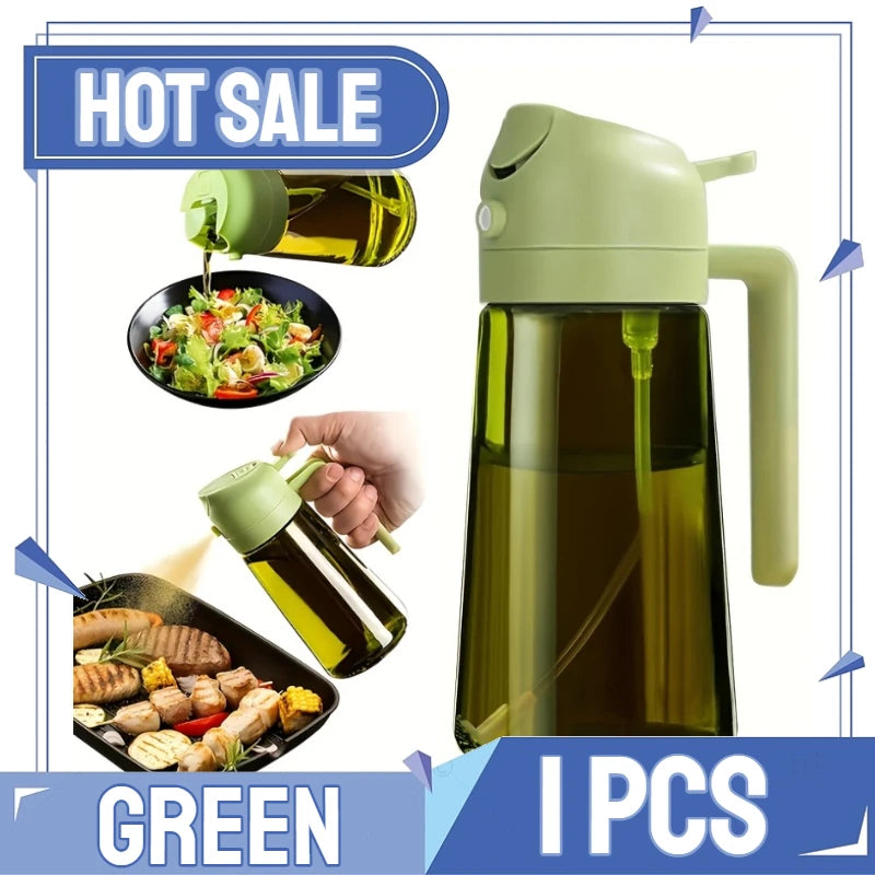 2-in-1 Kitchen Oil Sprayer and Dispenser with Brush